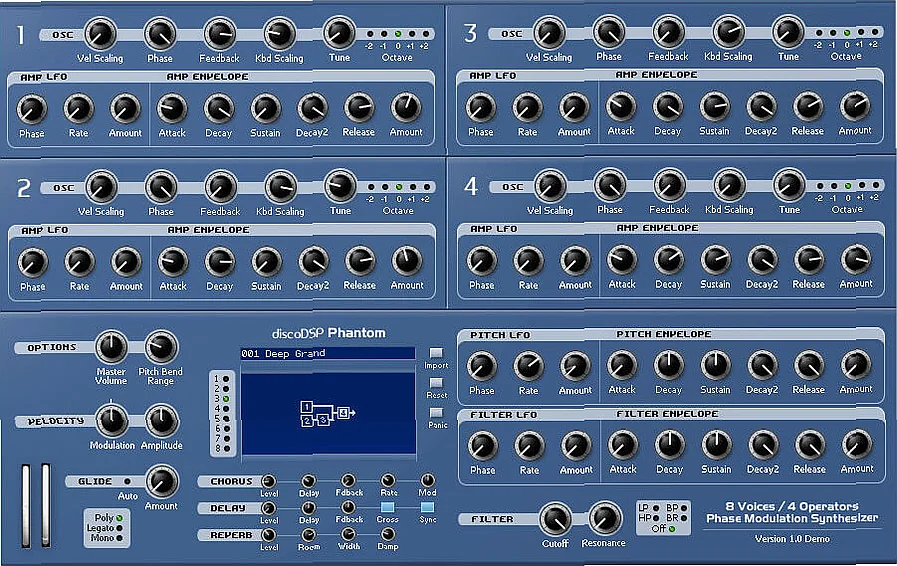 Screenshot of Synthesizer discoDSP - Phantom
