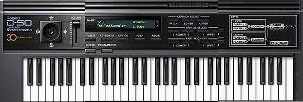 Screenshot of Synthesizer Roland - D-50 Software Synthesizer