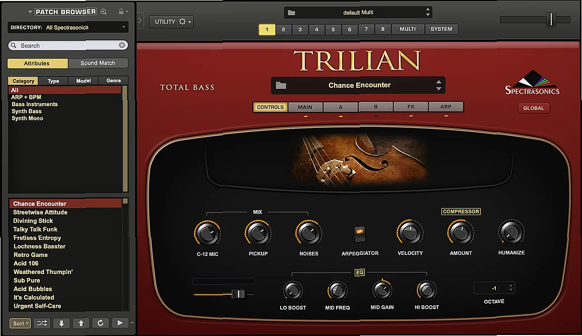 Screenshot of BASS Spectrasonics - Trilian