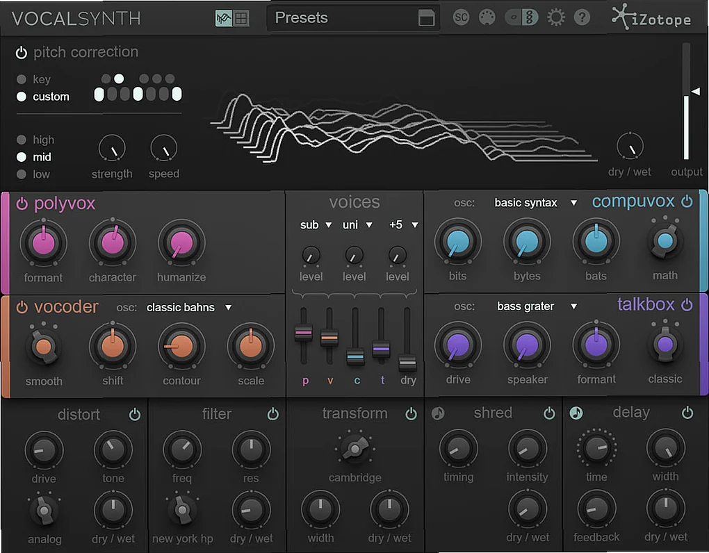 Screenshot of FX iZotope - VocalSynth 2