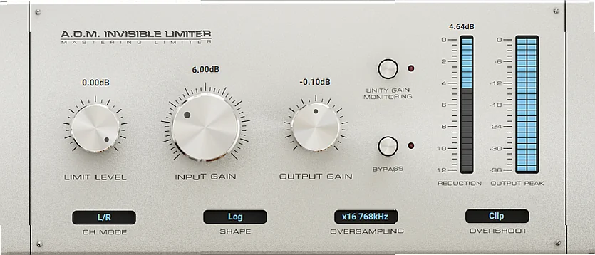 Screenshot of Compressor A.O.M. - Invisible Limiter