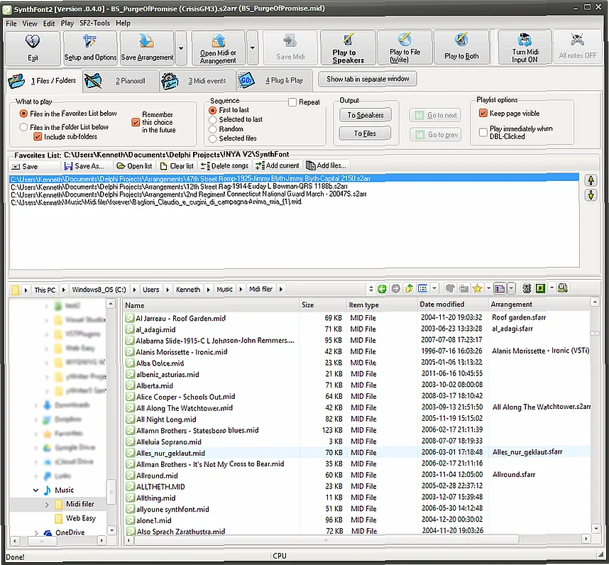 Screenshot of Sequencer Kenneth Rundt - SynthFont