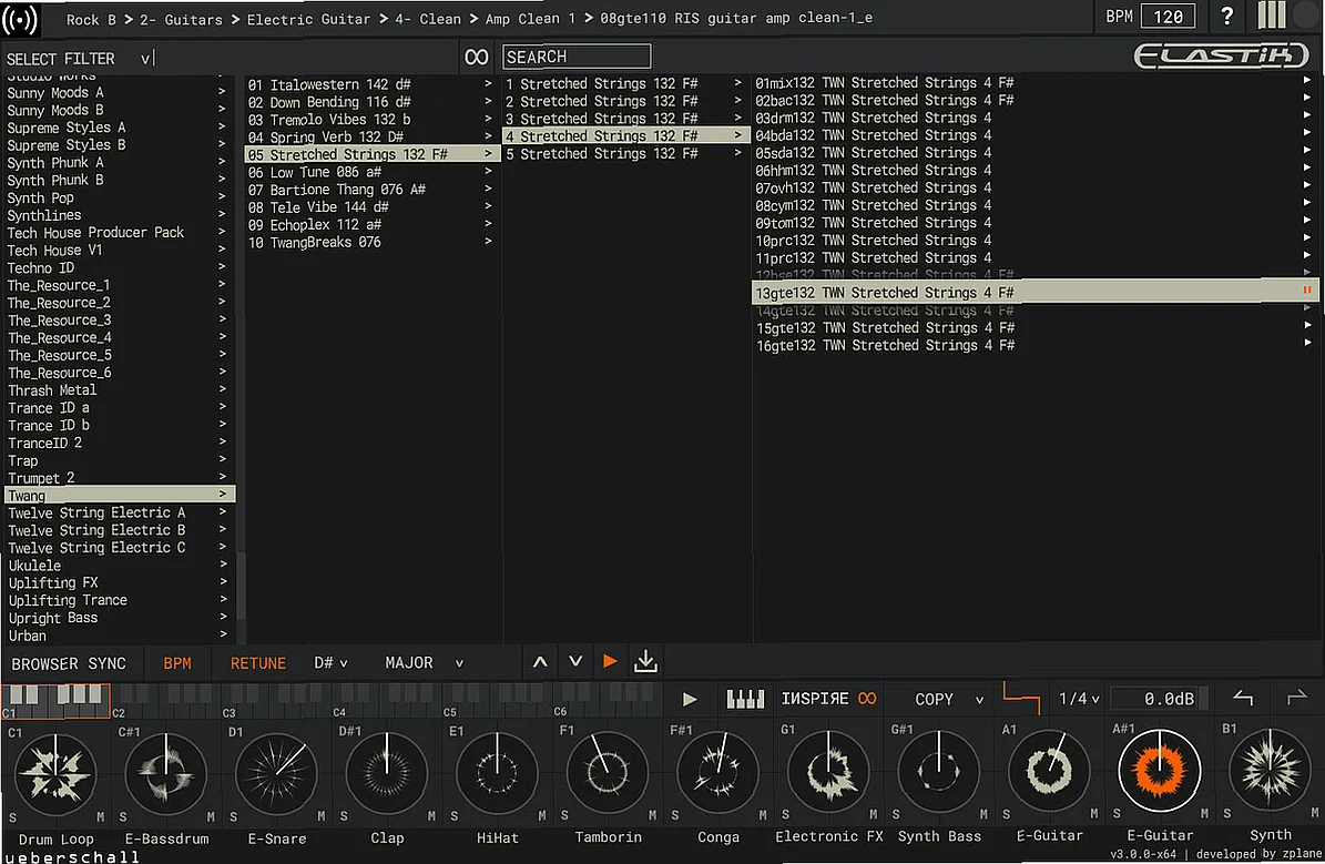 Screenshot of Sampler Ueberschall - Elastik