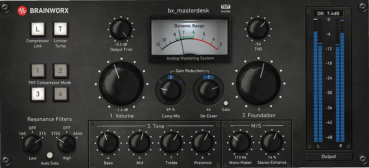 Screenshot of Mastering Brainworx - bx_masterdesk
