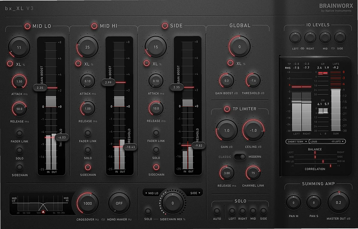 Screenshot of Mastering Brainworx - Brainworx bx_XL V3