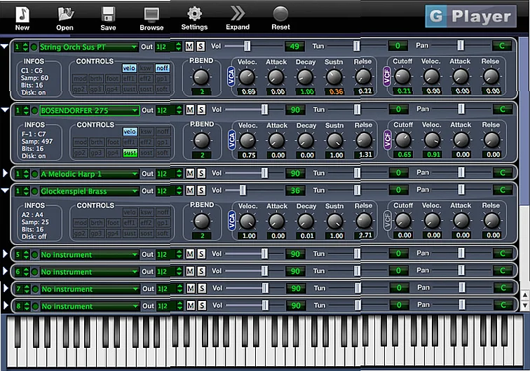 Screenshot of Sampler Soundlib - G-Player