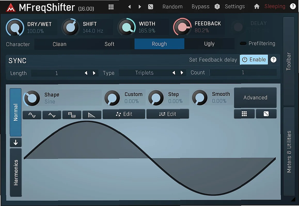 Screenshot of FX MeldaProduction - MFreqShifter