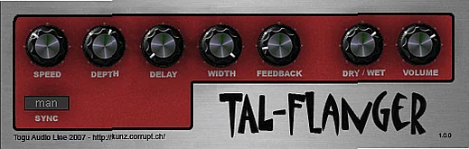 Screenshot of FX TAL Software - TAL-Flanger