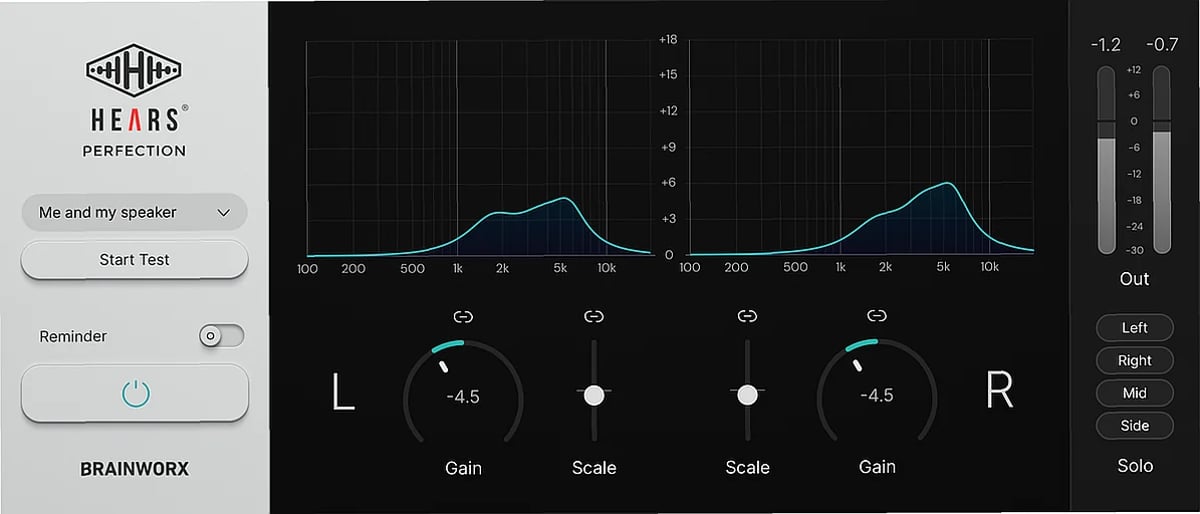 Screenshot of Utility Brainworx - HEARS Perfection