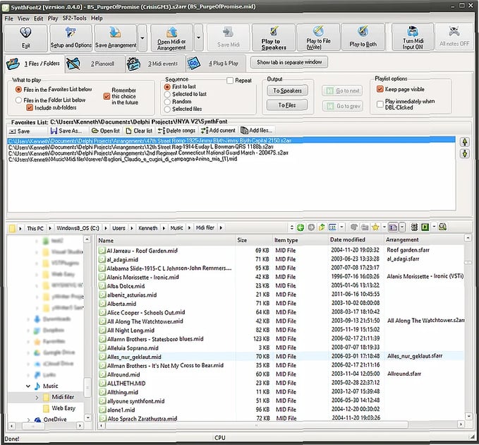 Screenshot of Sequencer Kenneth Rundt - SynthFont