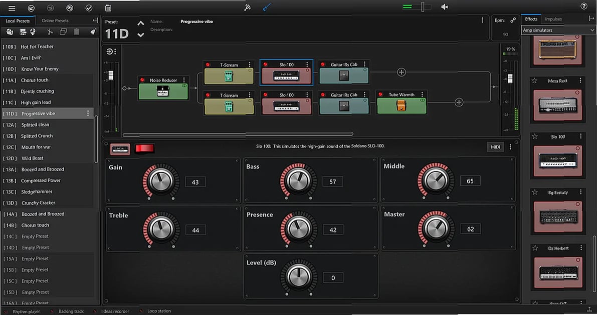 Screenshot of FX Tonelib - ToneLib GFX