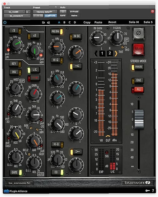 Screenshot of FX Plugin Alliance / Brainworx - Brainworx bx_console N