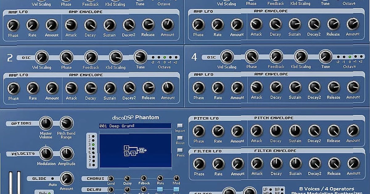 Screenshot of Synthesizer discoDSP - Phantom