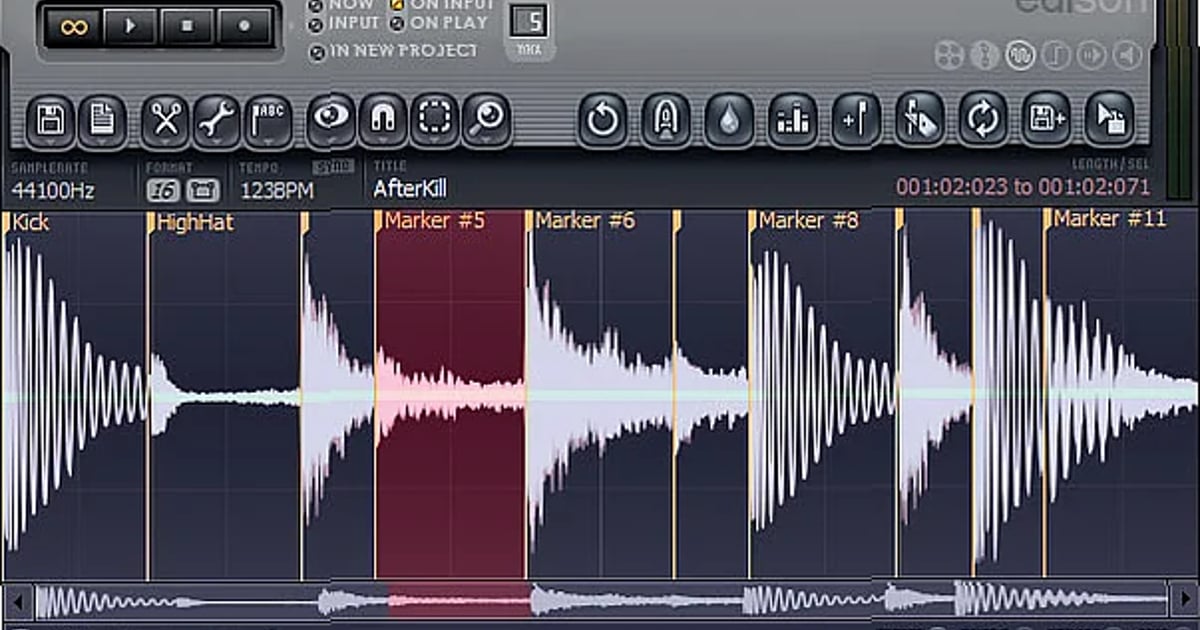 Screenshot of Audio Editing Image Line - Edison