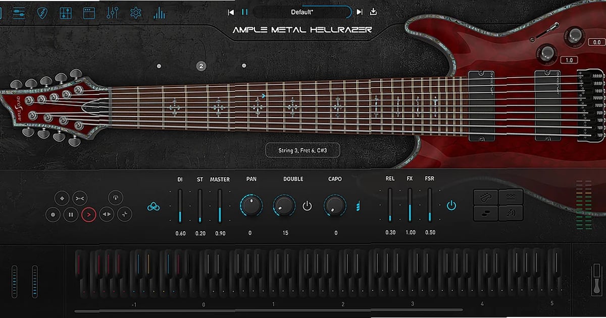 Screenshot of Synthesizer Ample Sound - AMH (Ample Metal Hellrazer)