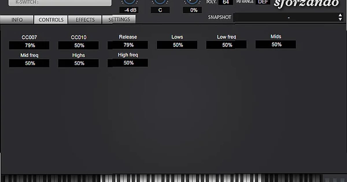 Screenshot of Synthesizer Plogue - sforzando