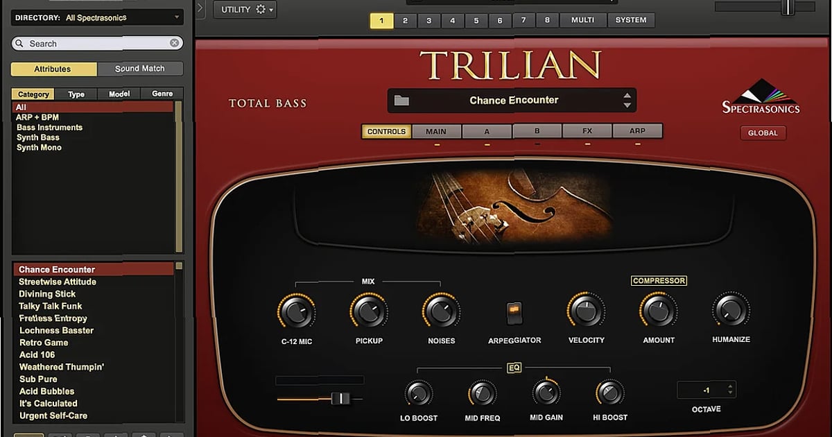 Screenshot of BASS Spectrasonics - Trilian