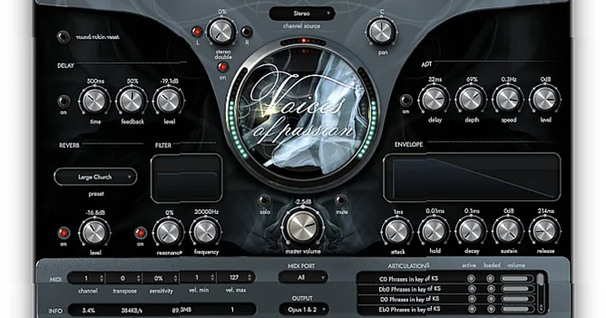 Screenshot of Synthesizer EastWest - Voices Of Passion