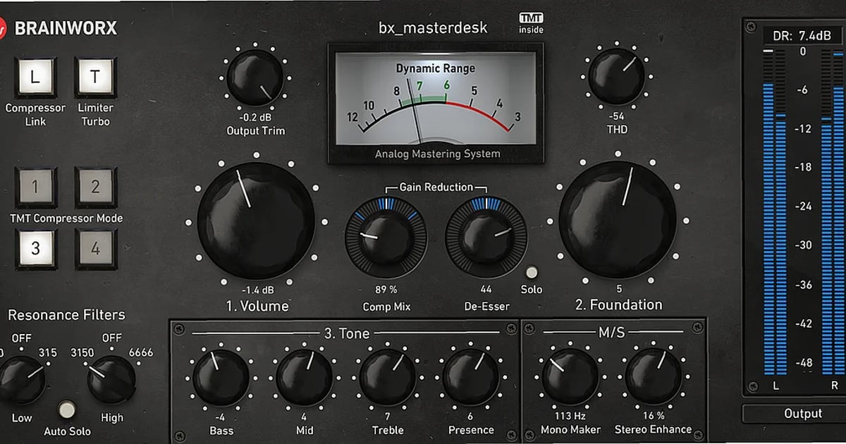 Screenshot of Mastering Brainworx - bx_masterdesk