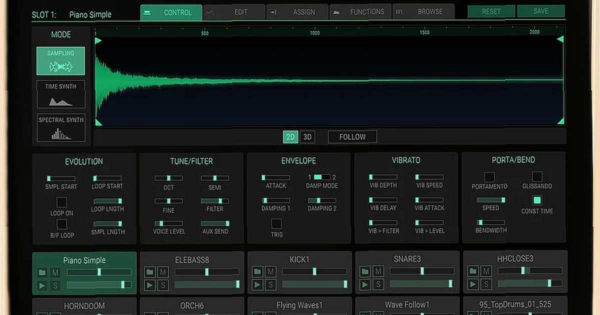 Screenshot of Synthesizer Arturia - CMI V