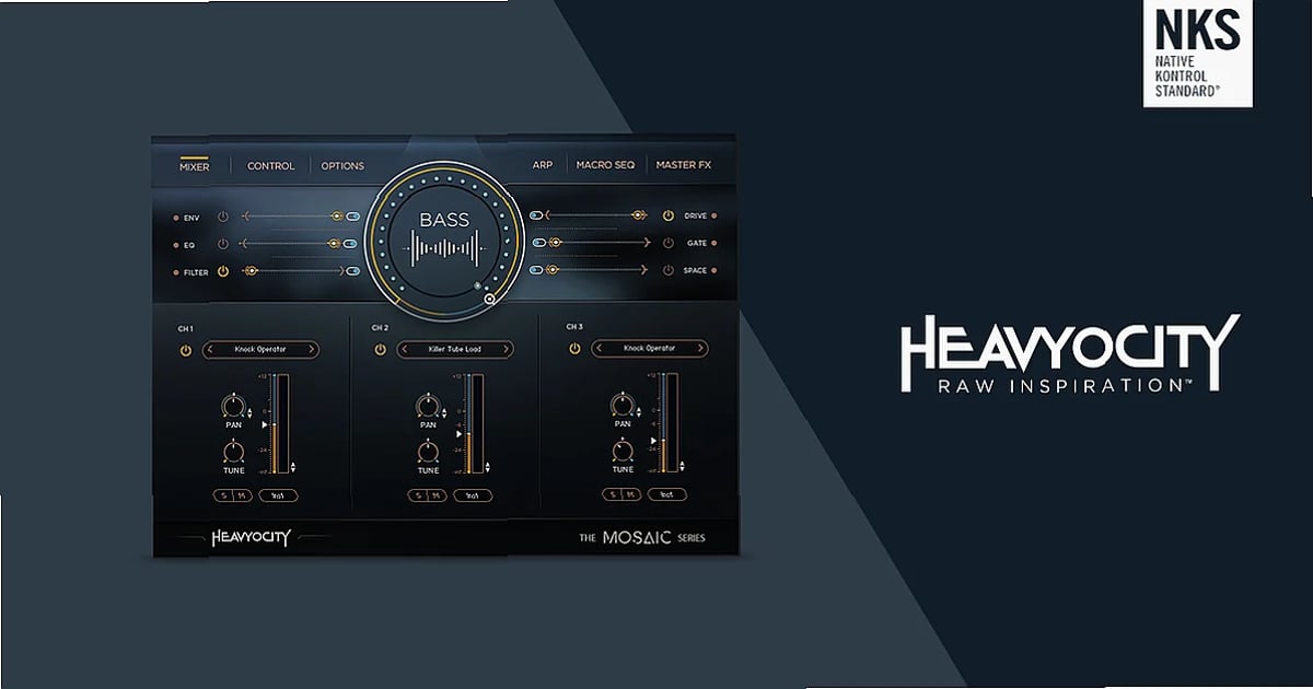 Screenshot of Synthesizer Heavyocity Media - MOSAIC BASS