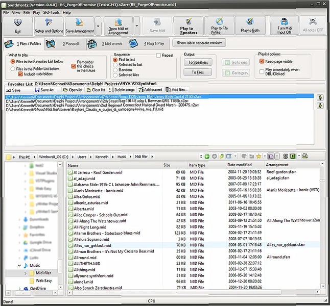 Screenshot of Sequencer Kenneth Rundt - SynthFont