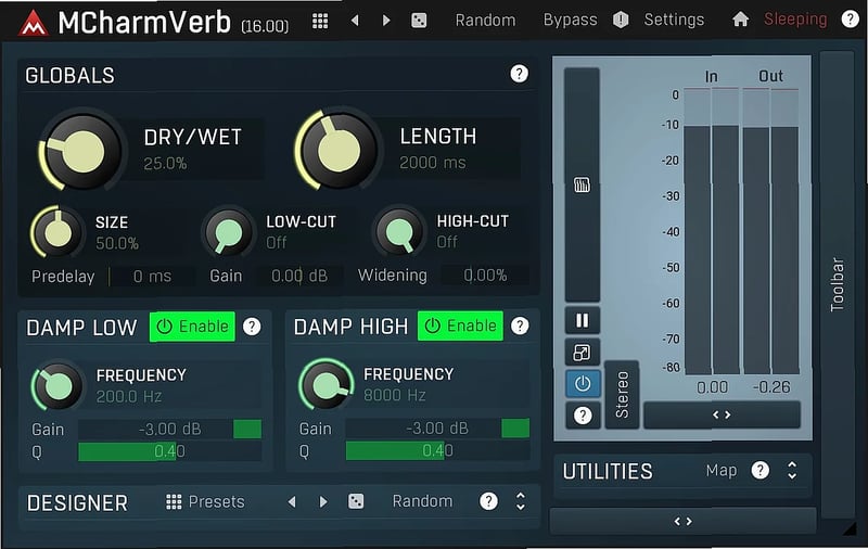 Screenshot of FX MeldaProduction - MCharmVerb