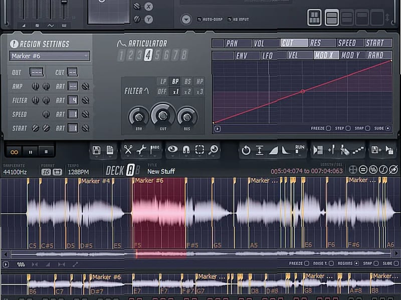 Screenshot of Audio Editing Image Line - Slicex