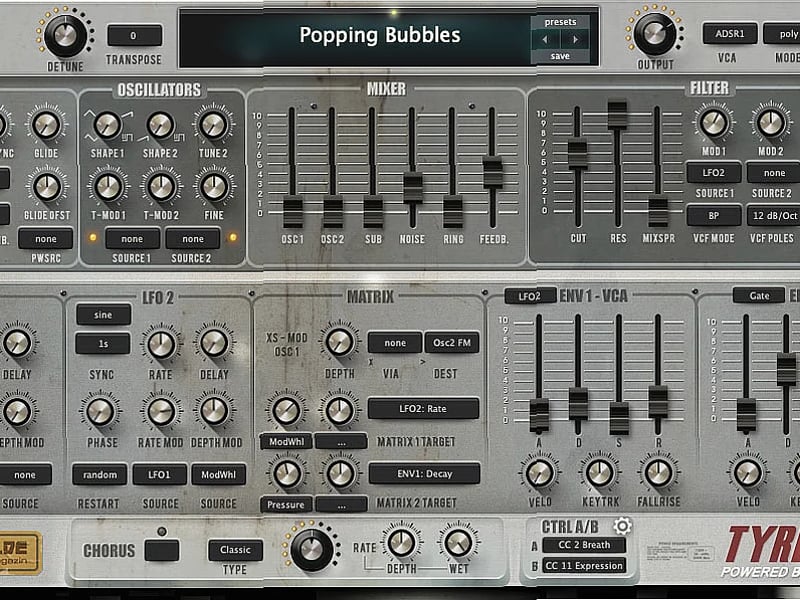 Screenshot of Synthesizer u-he / Amazona.de - Tyrell Nexus 6