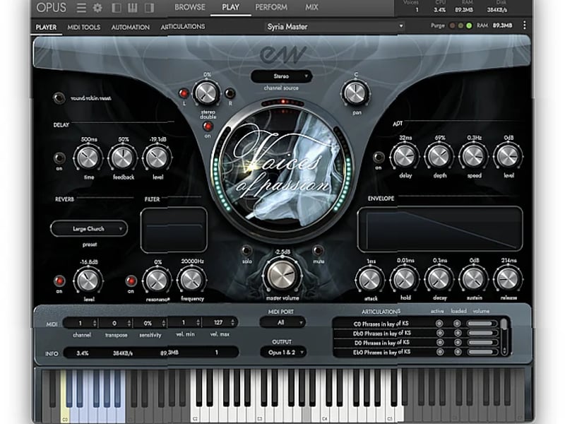 Screenshot of Synthesizer EastWest - Voices Of Passion