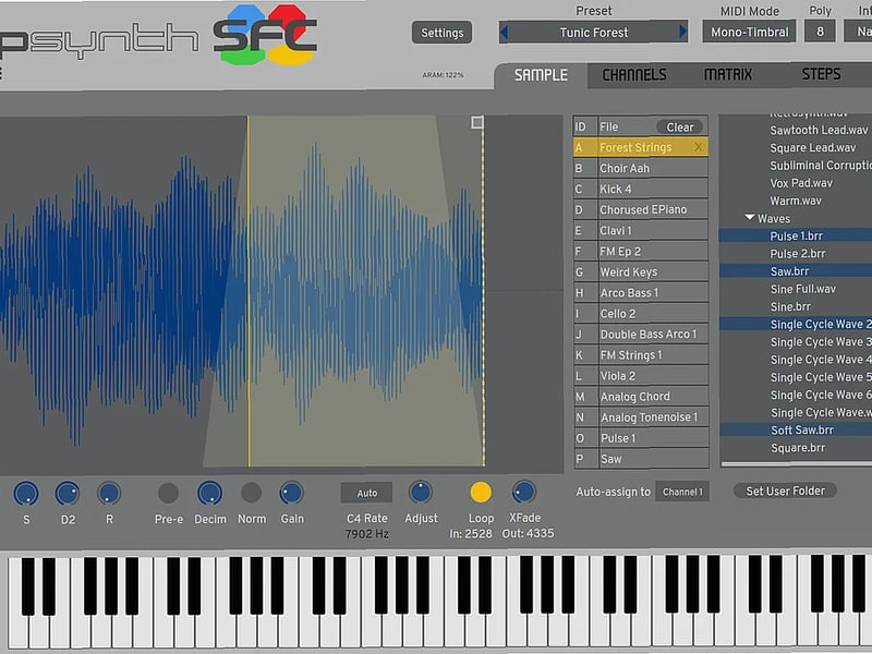 Screenshot of Synthesizer Plogue - chipsynth SFC
