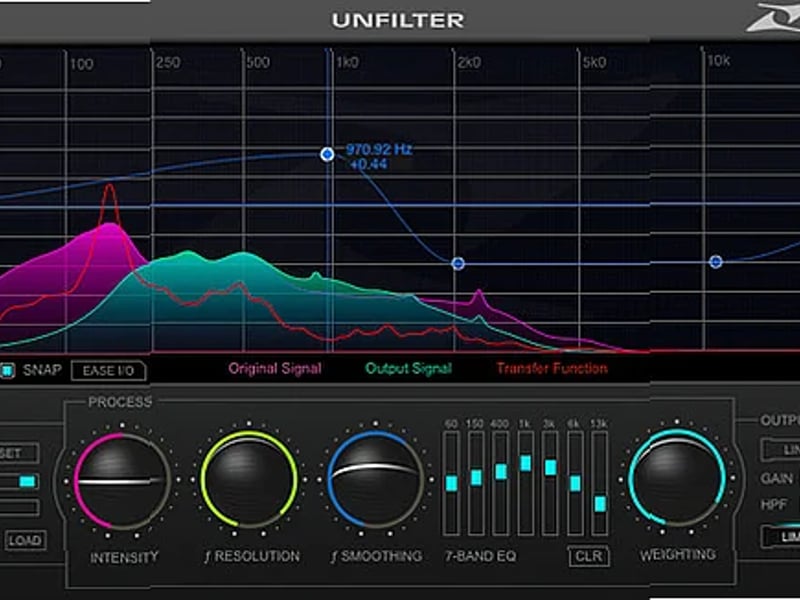 Screenshot of FX Zynaptiq - UNFILTER